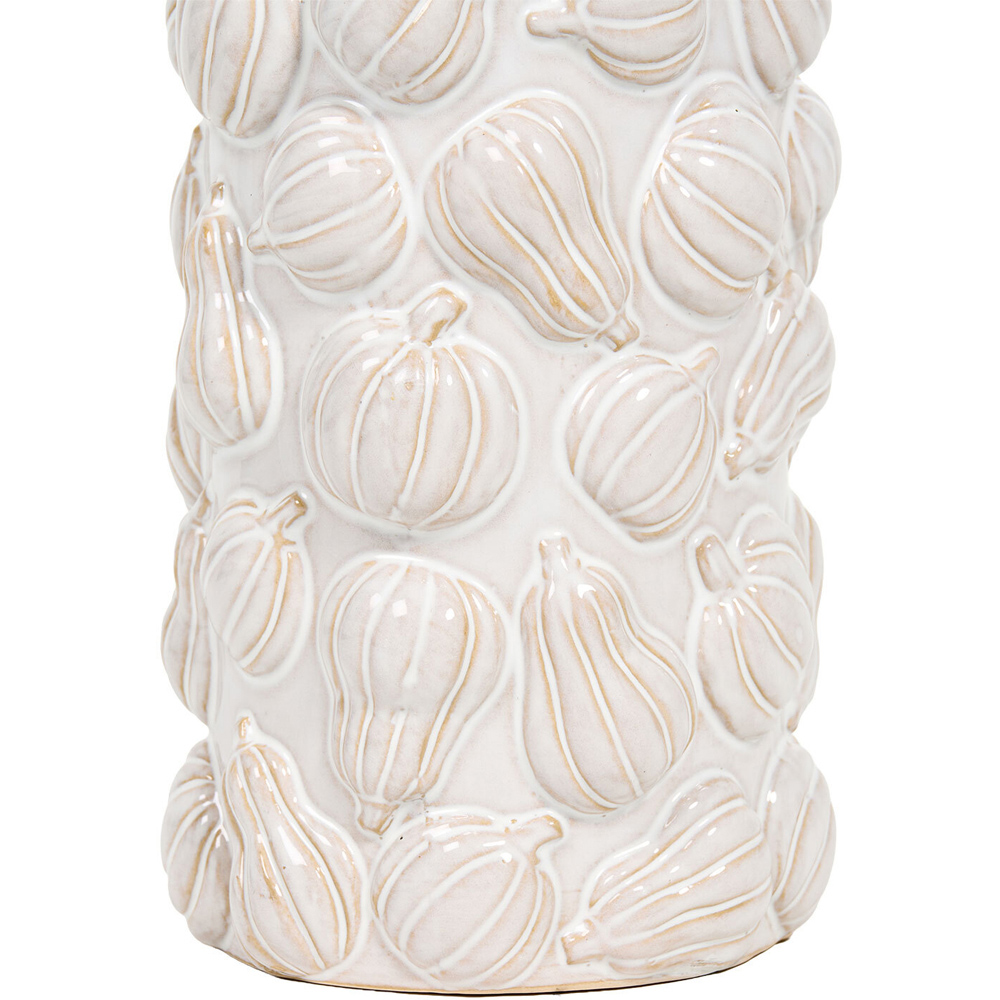 Pumpkin Reactive Glaze Vase White Image 3