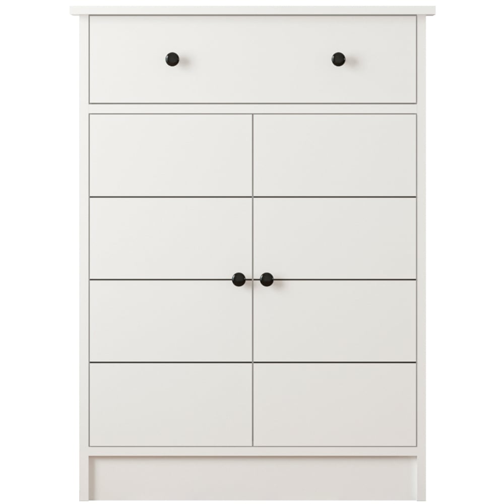 Evu SABRO 2 Door Single Drawer White Sideboard Image 3