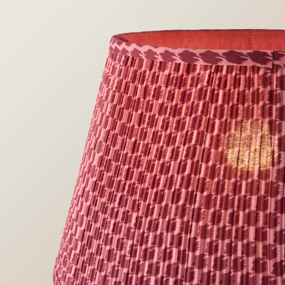 ValueLights Amara Pink Pleated Tapered Shade Pink Twist LED Floor Lamp with Bulb Image 4