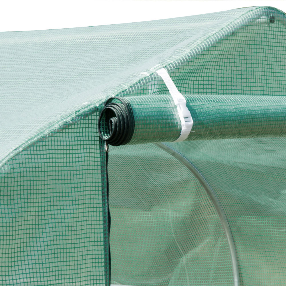 Outsunny Green Steel 9 x 6ft Walk In Greenhouse Image 3