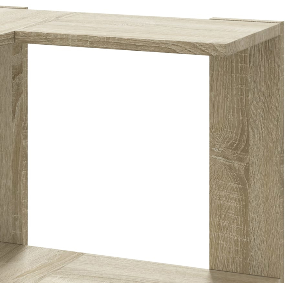 vidaXL 3 Shelf Sonoma Oak Corner Bookcase Image 6