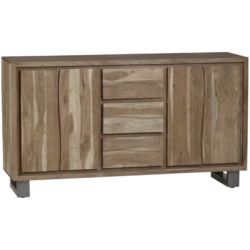 Brooklyn Barima 2 Door 3 Drawer Acacia Wood Sideboard Image 2