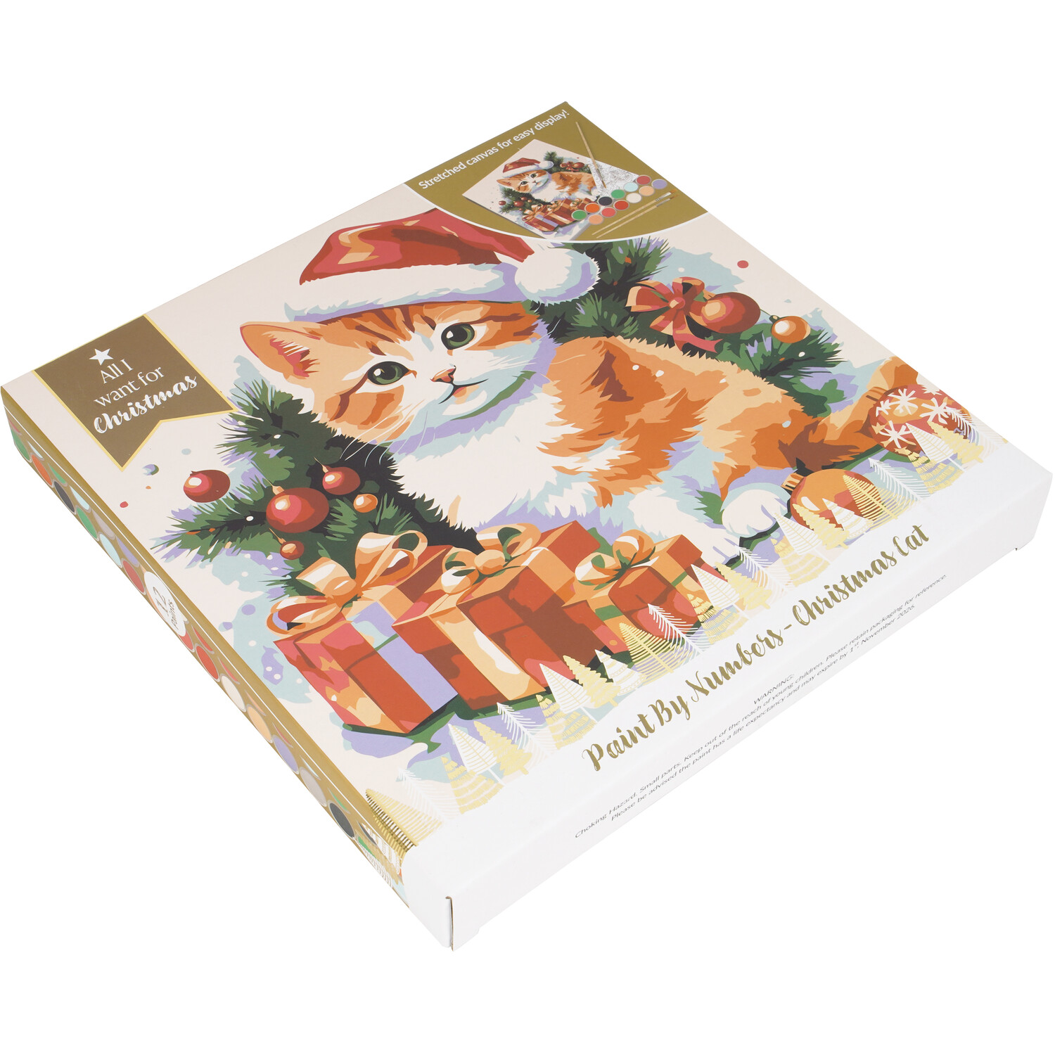 Paint By Numbers Christmas Cat or Dog Canvas Kit Image 3