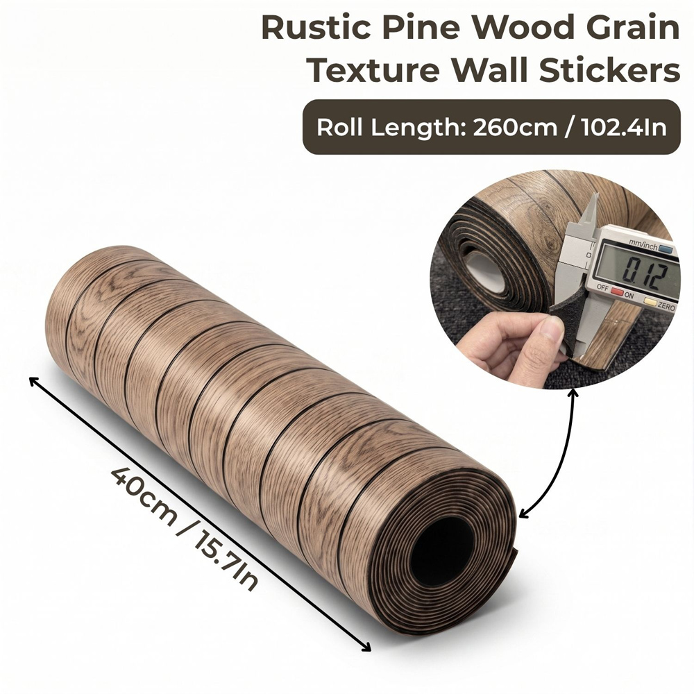 Walplus Rustic Pine Wood Grain Texture Wall Sticker 260 x 40cm Image 8