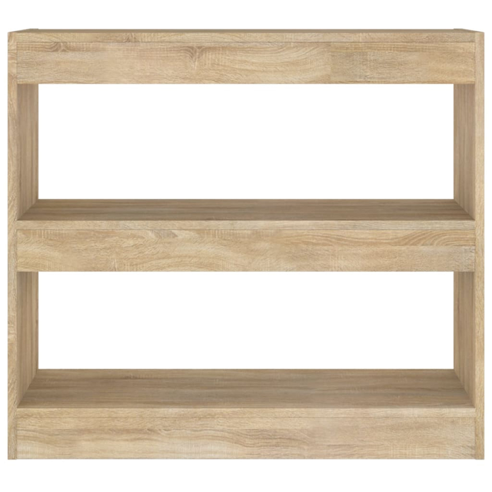 vidaXL 2 Shelf Sonoma Oak Bookcase Image 3