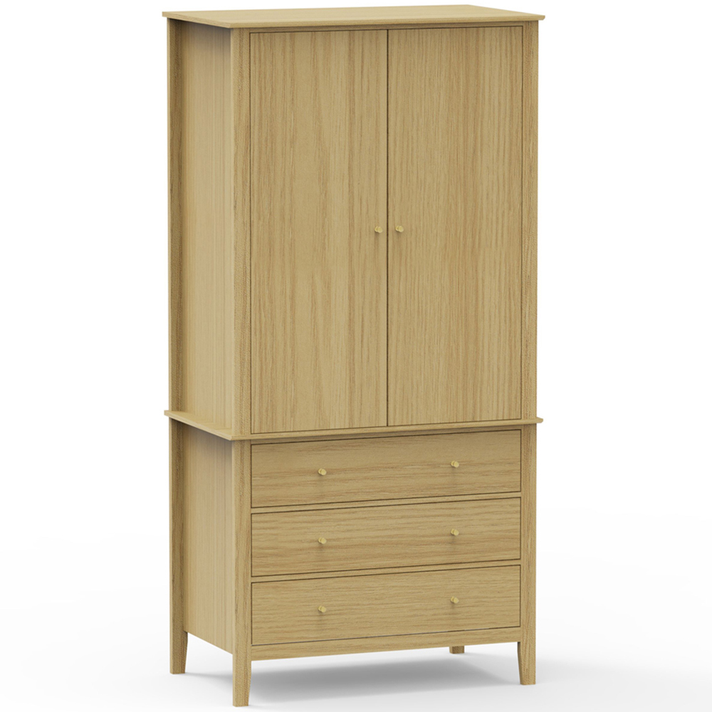 Core Products Henley 2 Door 3 Drawer Oak Effect Wardrobe Image 3