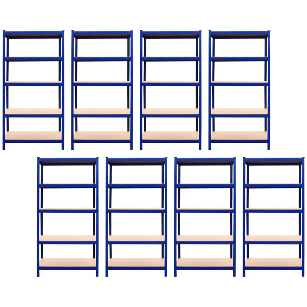 Monster Shop T-RAX Blue Metal Racking Units 180 x 90 x 45cm 8 Pack Image 1