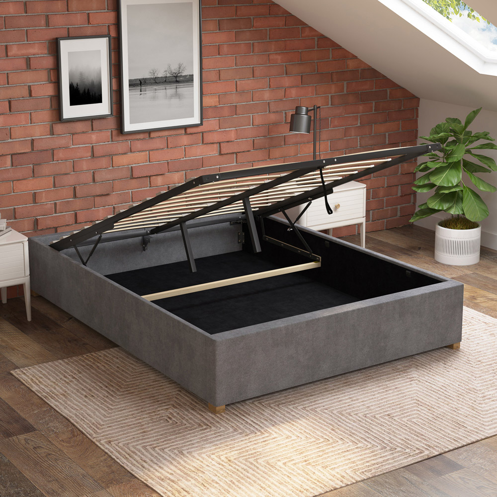 Aspire Furniture Super King Size Steel Plush Platform Ottoman Bed Image 2