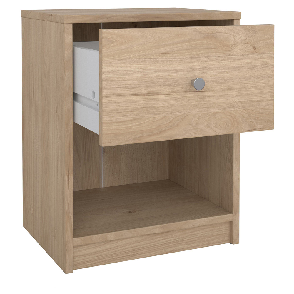 Furniture To Go May Single Drawer Jackson Hickory Oak Bedside Table Image 5