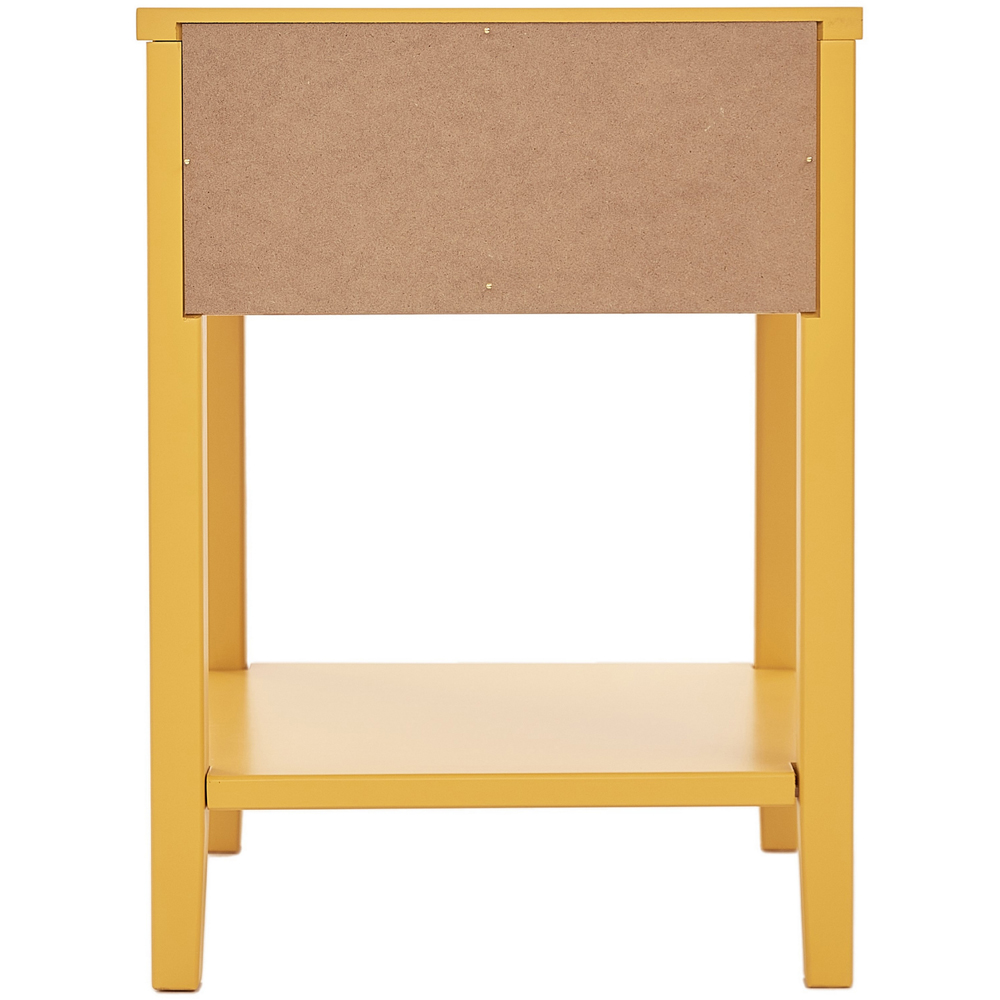 Monti Single Drawer Mustard Bedside Table Image 4