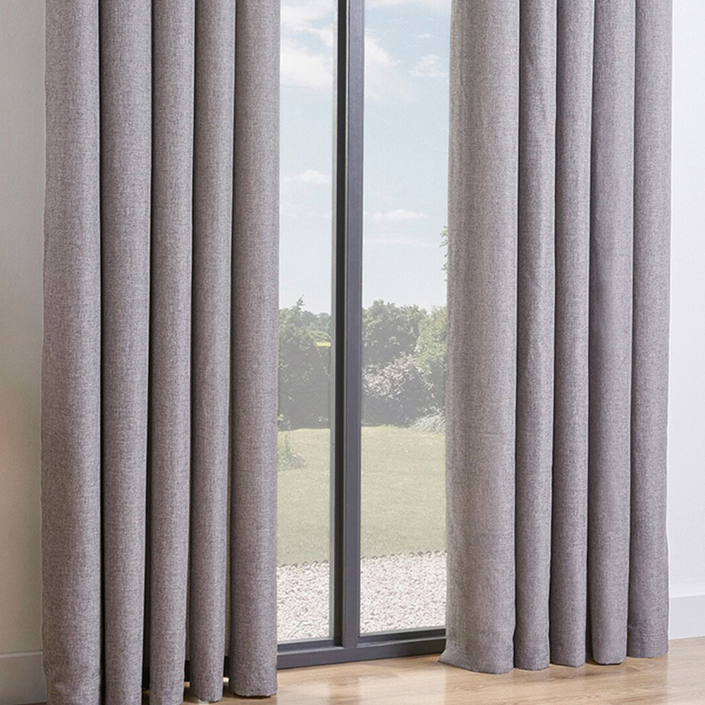 My Home Taylor Silver Blackout Eyelet Curtains 183 x 168cm Image 6