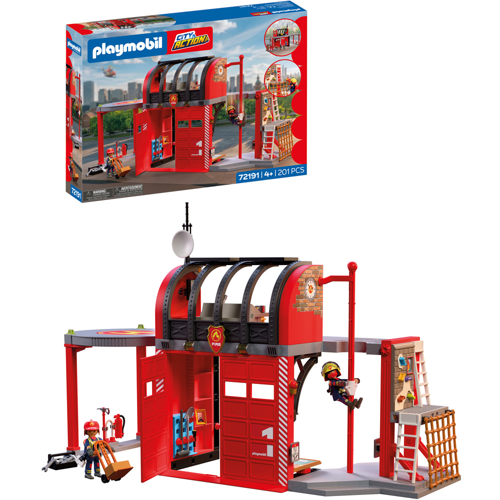 Playmobil Large Fire Station Play Set 201 Piece Image 3