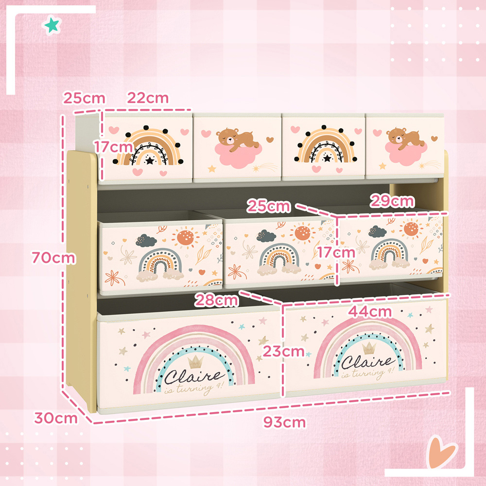 AIYAPLAY 3 Tier Yellow Toy Organiser Shelf Image 9