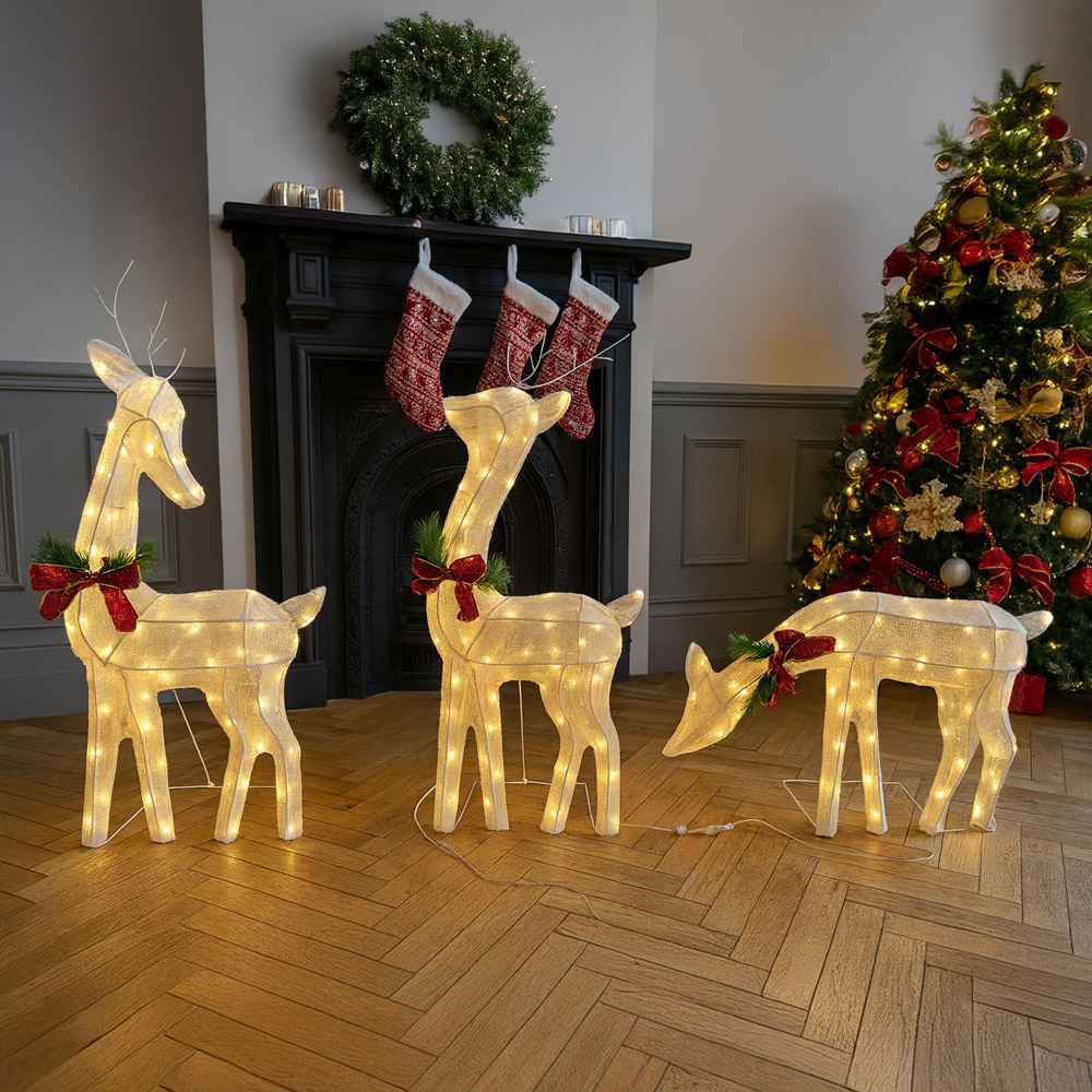Neo 3 Piece 210 Dual LED Lighted Reindeer Christmas Decoration Image 3