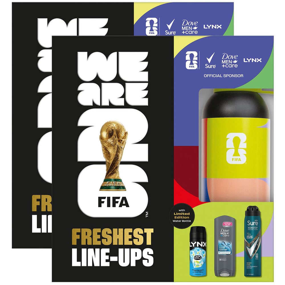 Sure FIFA Freshest Line-Ups Bodywash and Bodyspray with Water Bottle Gift Set for Him 2 Pack Image 1