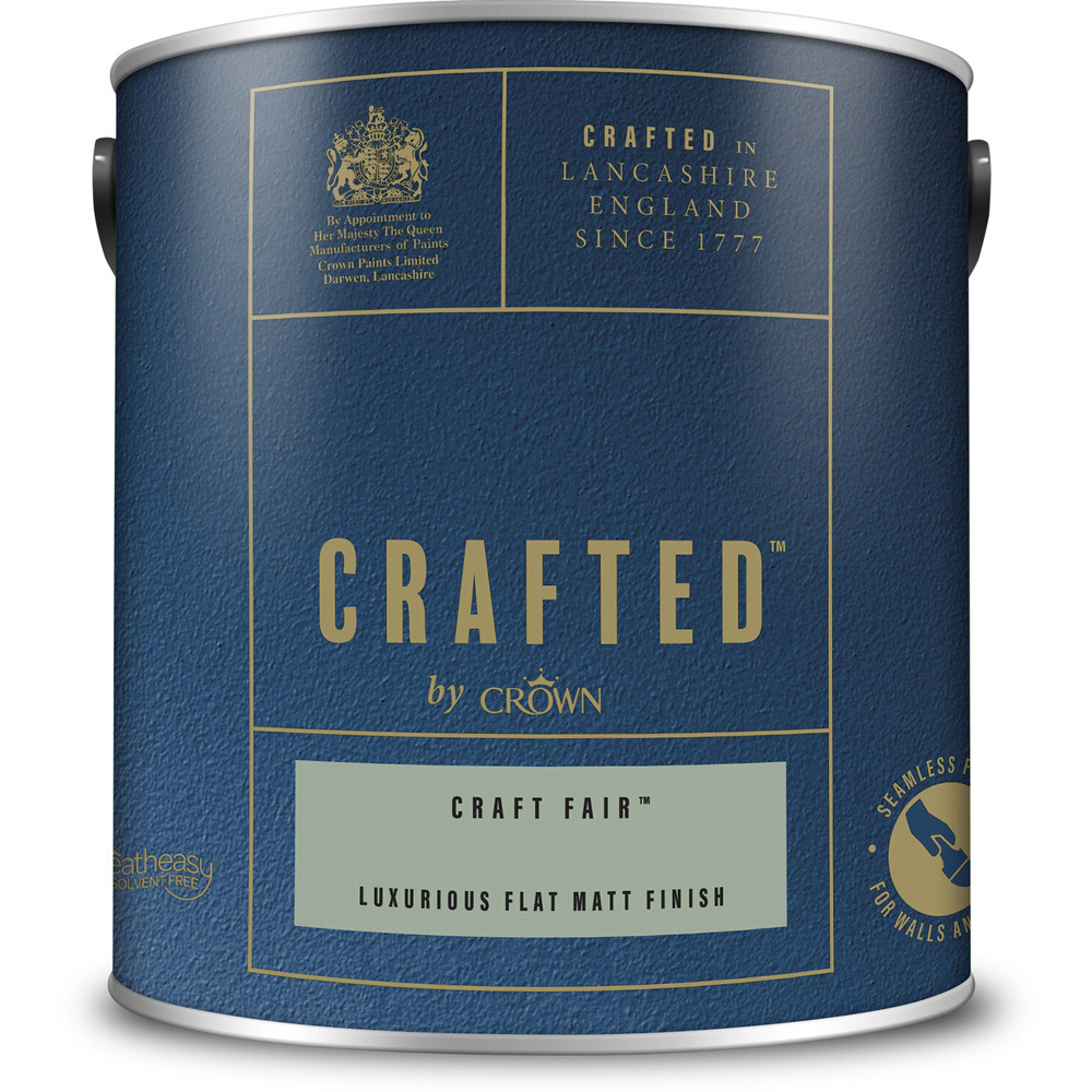 Crown Crafted Walls & Wood Craft Fair Luxurious Flat Matt Paint 2.5L Image 2