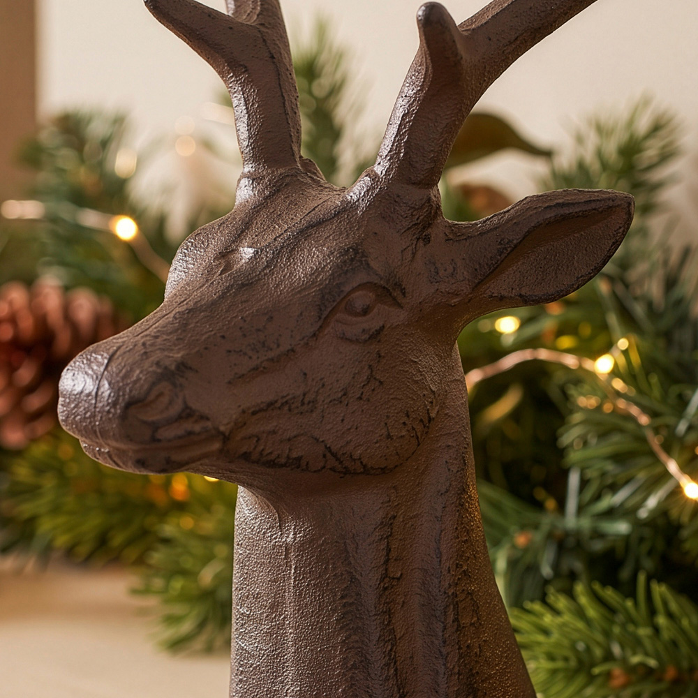 Dibor Deer Bust Christmas Stocking Holder Image 3