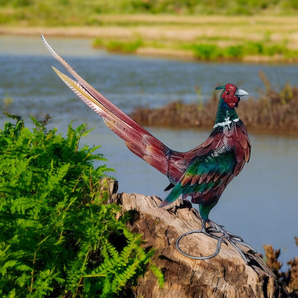 Acacia Home Metal Bird Sculpture 63cm Image 2