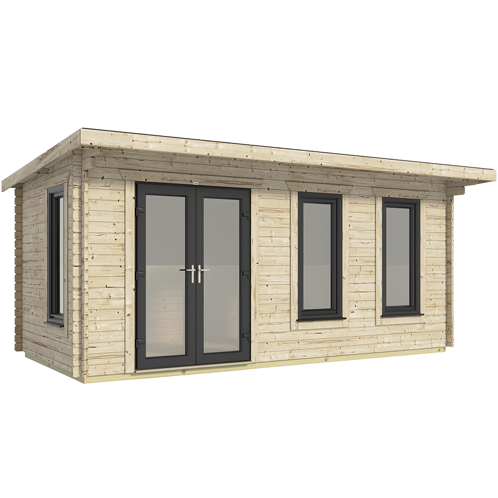 Power Sheds 20 x 10ft Left Double Door Pent Log Cabin Image 1