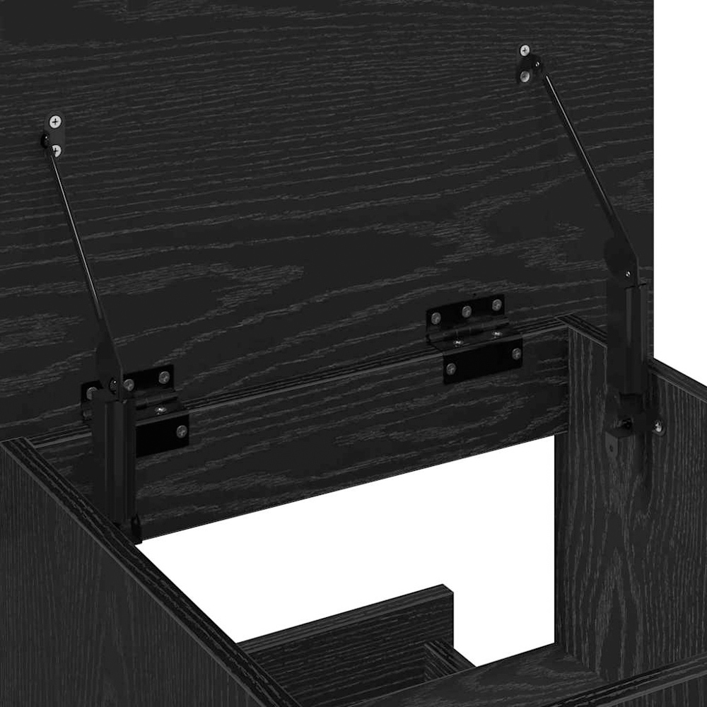 vidaXL Single Door Single Drawer Single Shelf Black Office Podium Image 7