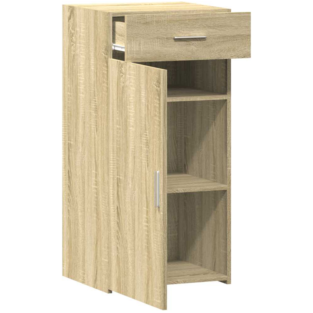 vidaXL Single Door Single Drawer Sonoma Oak Sideboard Image 8