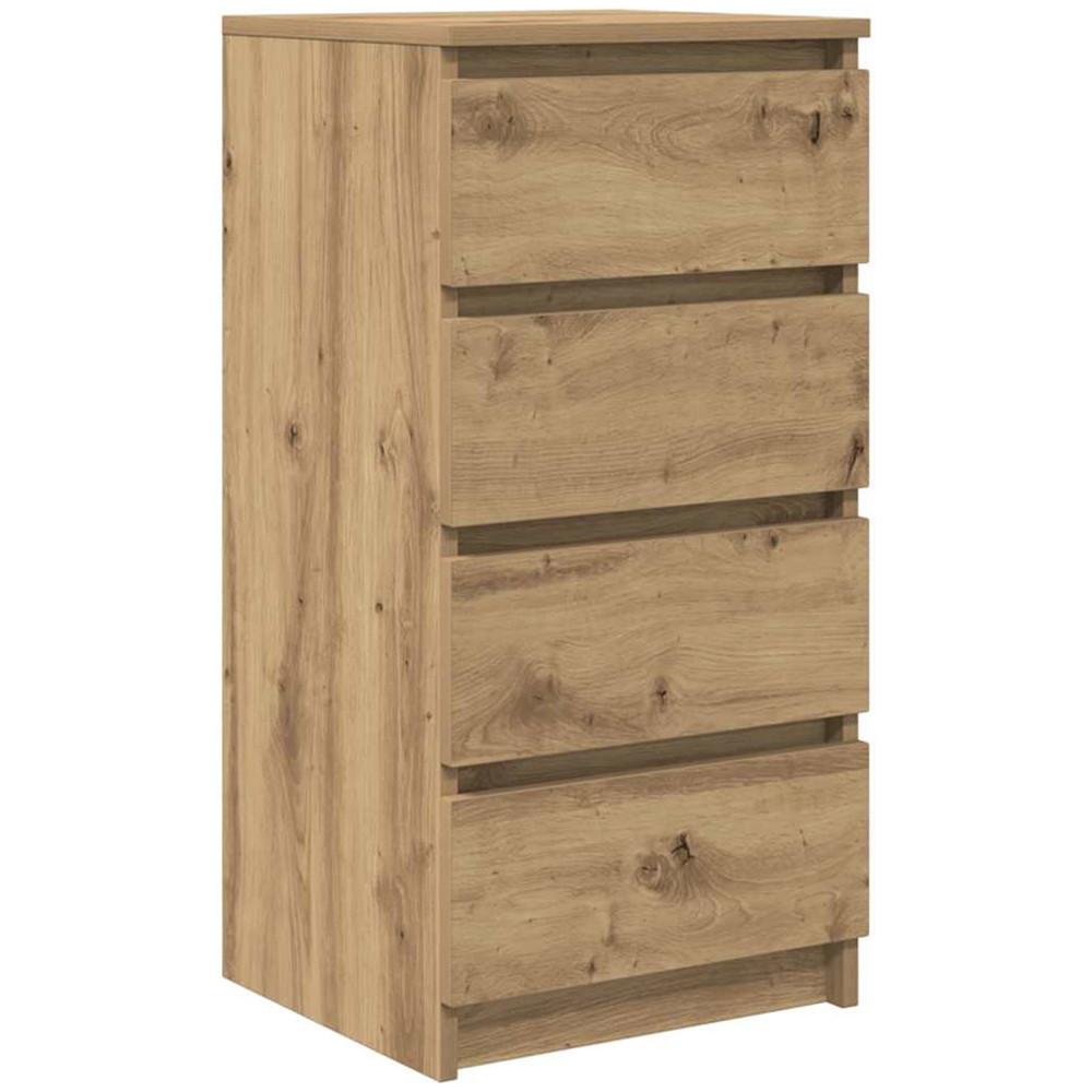 vidaXL 4 Drawer Artisan Oak Sideboard Image 2