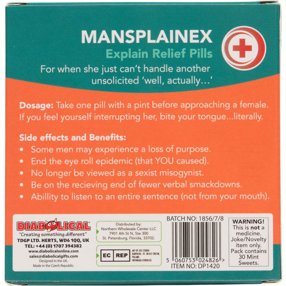 Pack of 30 Mansplainex Explain Relief Pills Image 3
