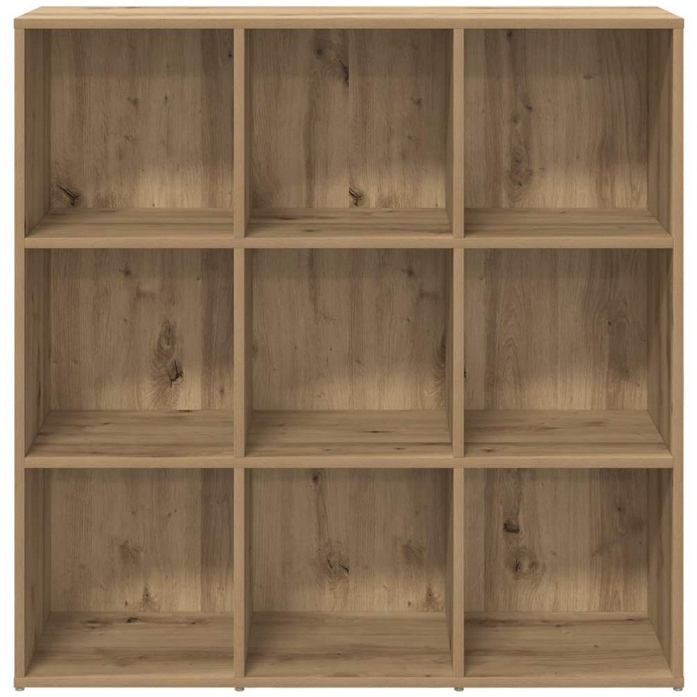 vidaXL 9 Shelf Artisanal Oak Bookcase Image 3
