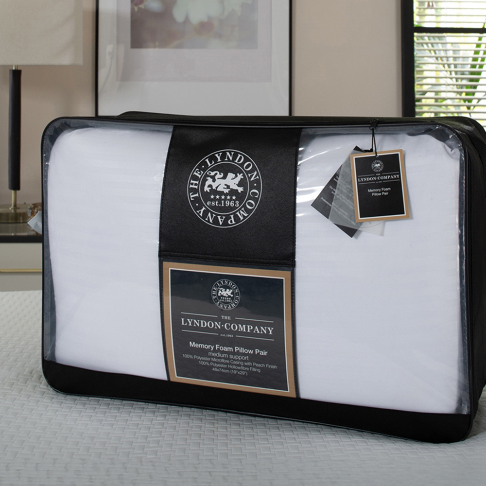 The Lyndon Company Memory Foam Orthopaedic Pillow 2 Pack Image 2