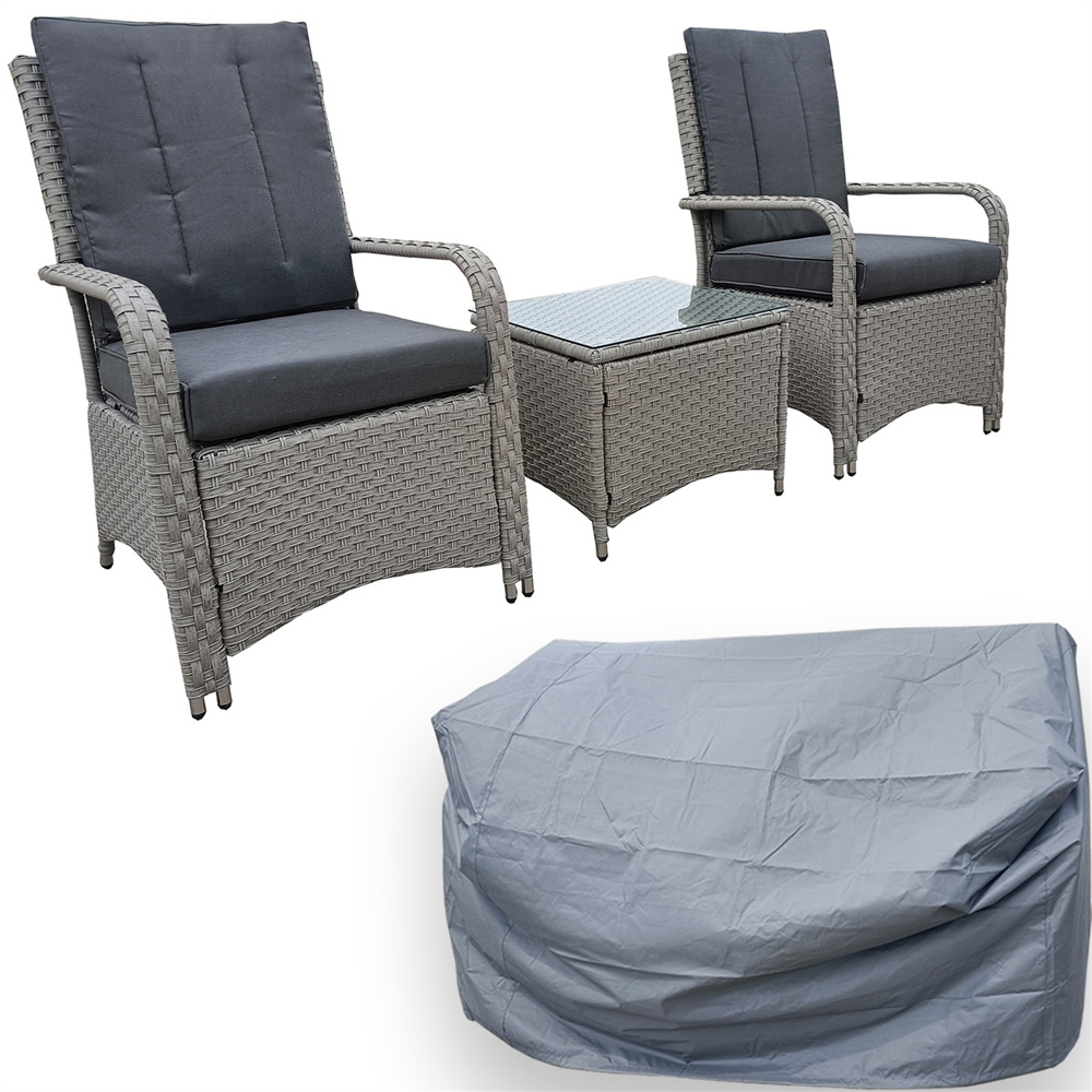 Furniture One 2 Seater Rattan Garden Lounge Set Image 3