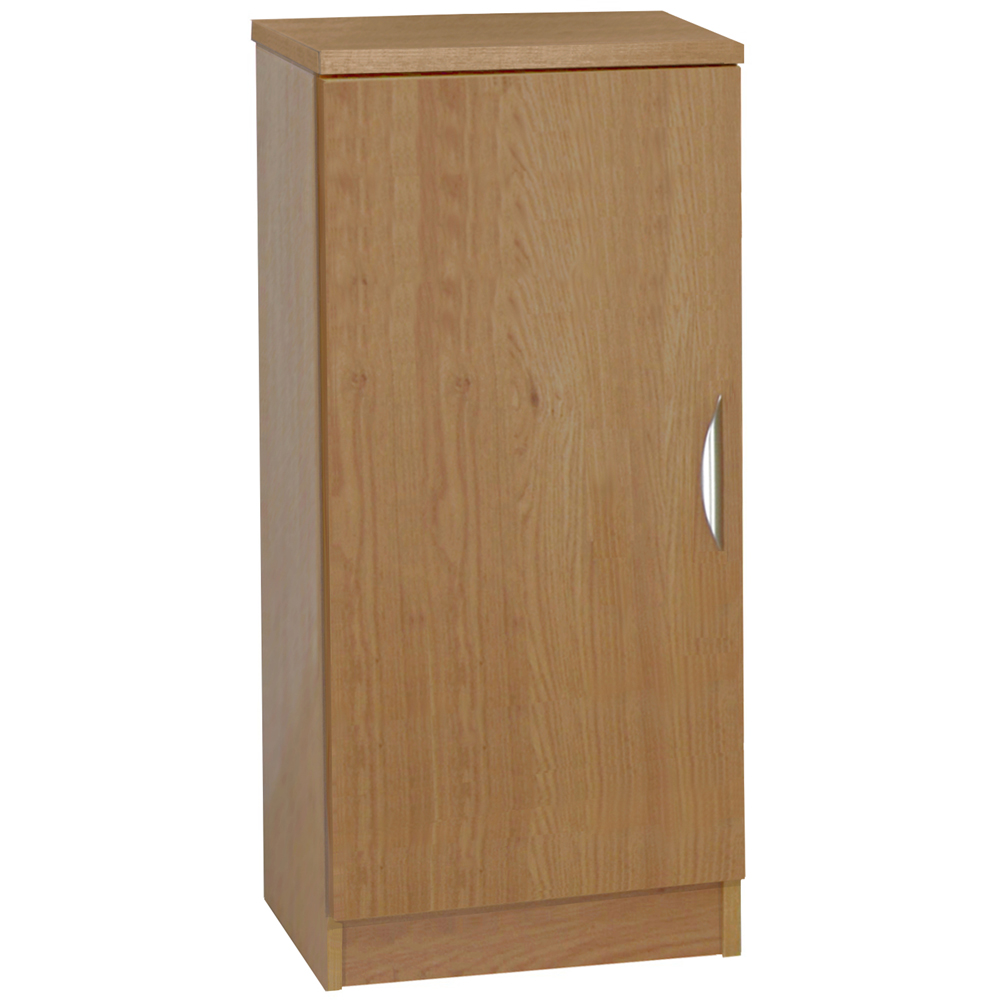 R White Cabinets Single Door English Oak Mid Height Cupboard Image 2