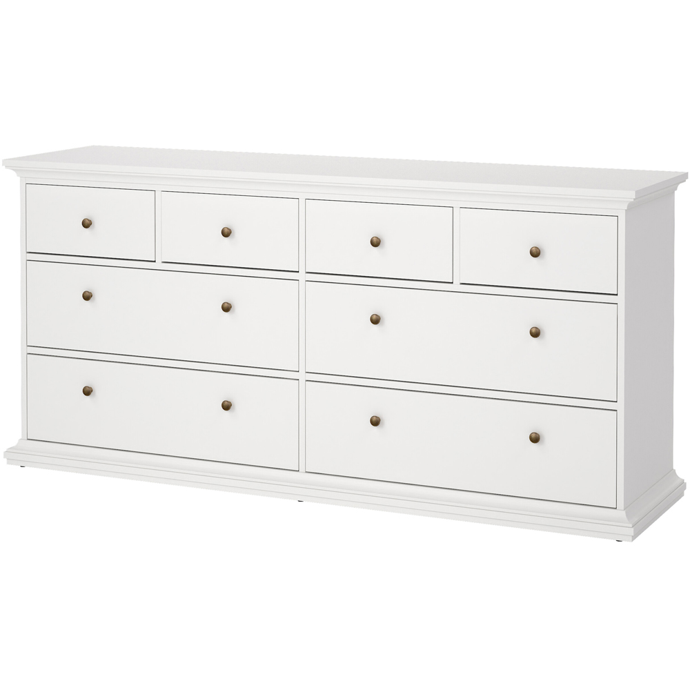 Florence Paris 8 Drawer White Chest of Drawers Image 3