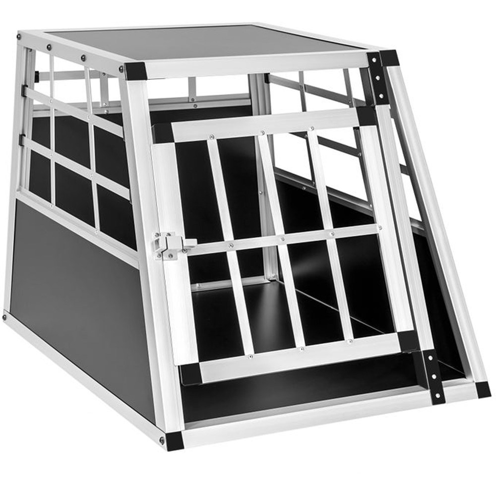 tectake Black Dog Crate 69 x 54cm Image 1