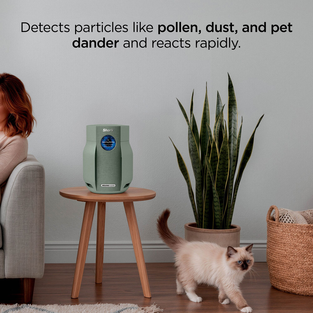 Shark BreatheClear HP062UKGN Sage Compact Air Purifier with NeverChange6 20W Image 5