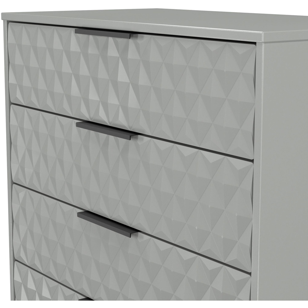 Crowndale Harlequin 4 Drawer Dusk Grey Chest of Drawers Ready Assembled Image 5