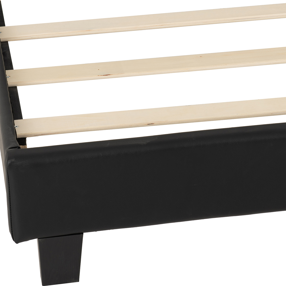 Seconique Arran Double Black PU Bed Frame Image 7