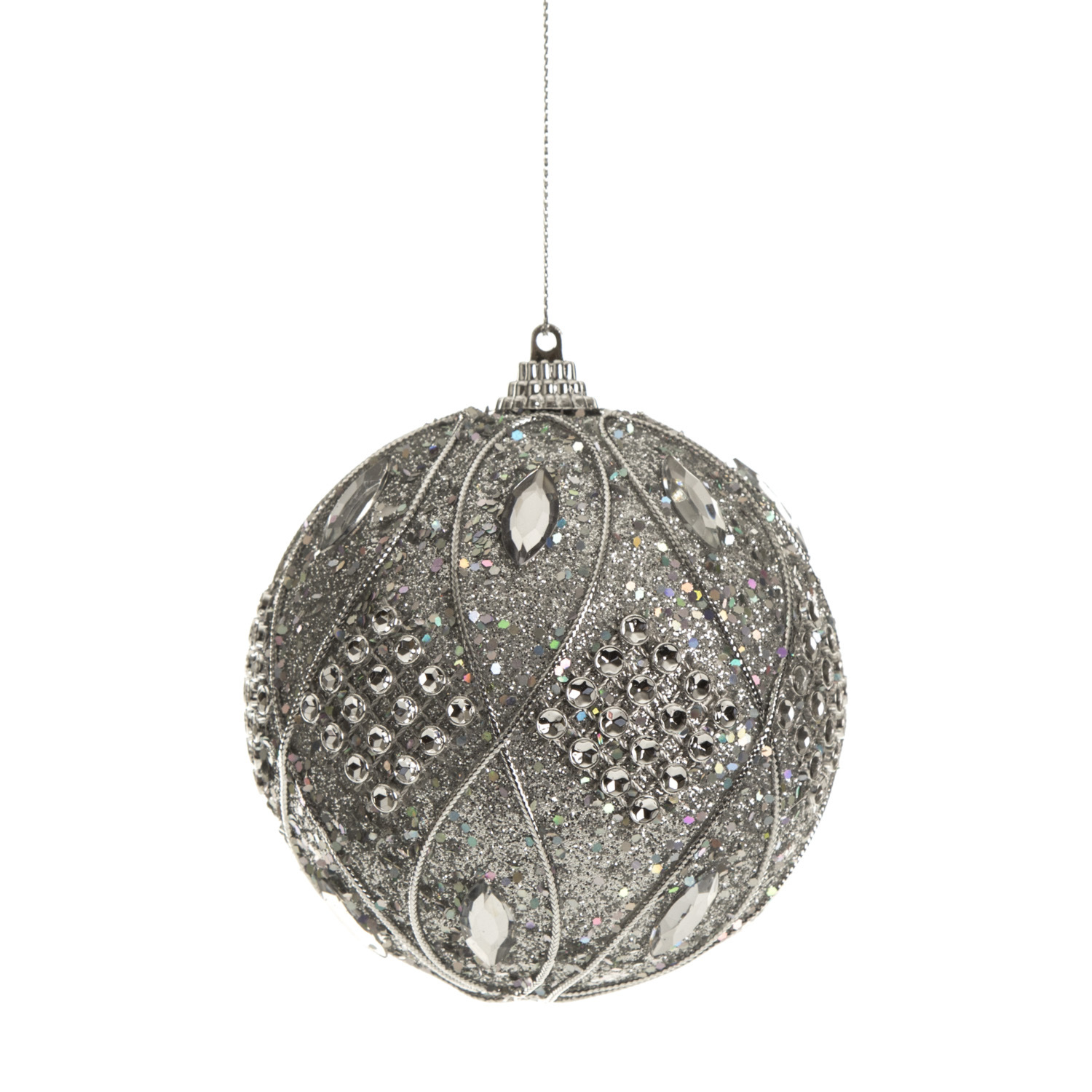 Jewelled Bauble - Silver Image 1
