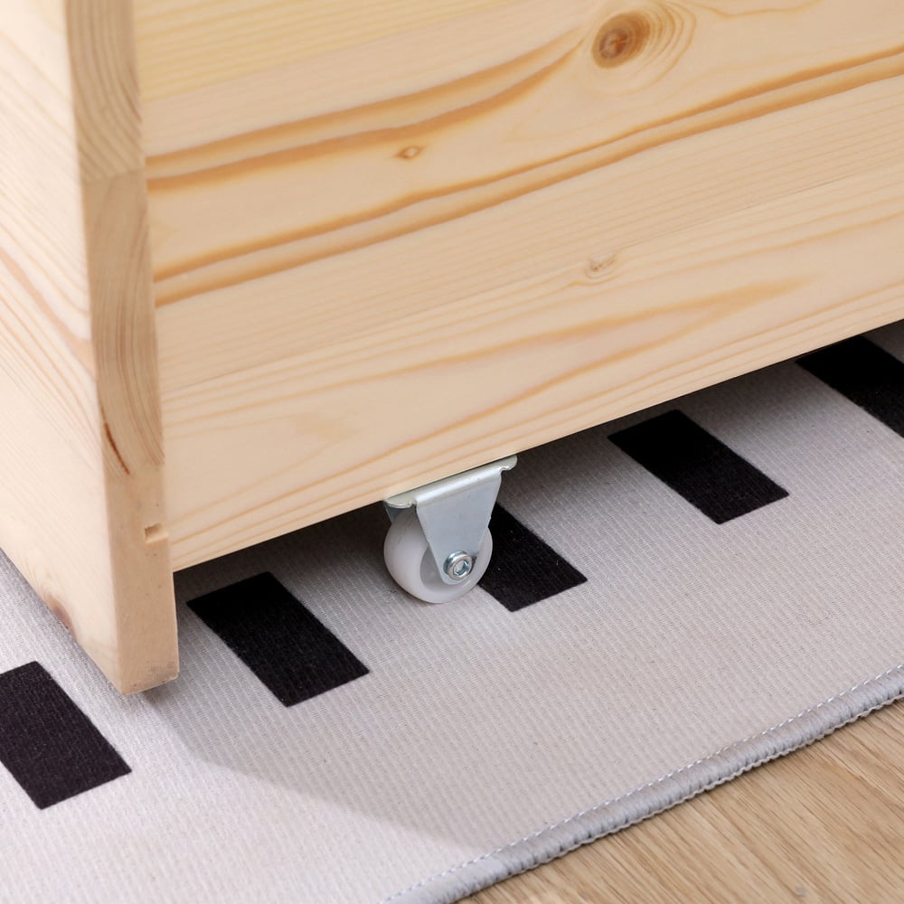 Portland Wood House 2 Drawer Natural Style B Kids Bed Frame Image 4