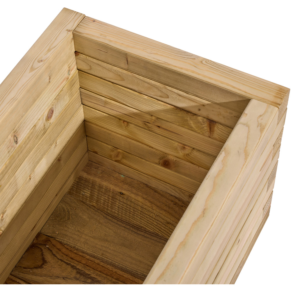 Rowlinson Premier Natural Wooden Patio Trough Planter 37 x 200 x 40cm Image 5
