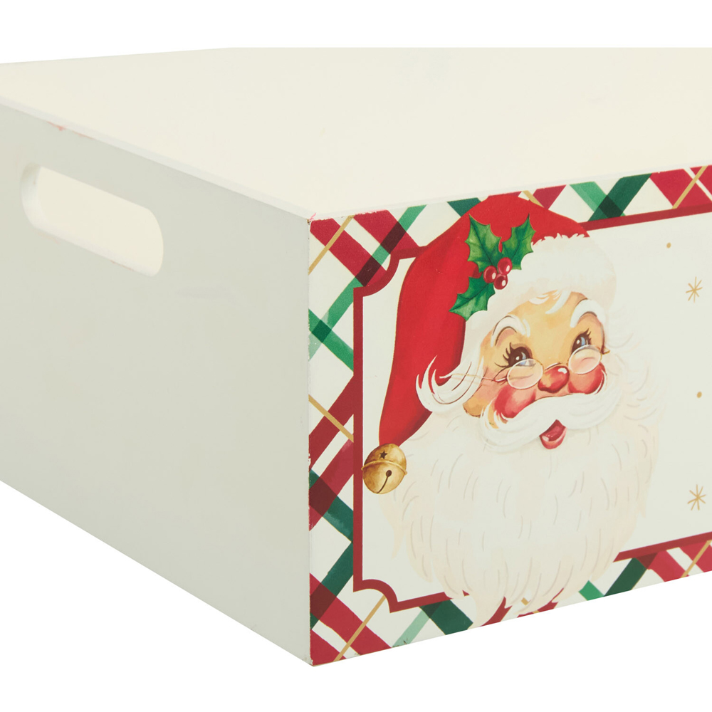 Retro Santa Christmas Crate White Image 5