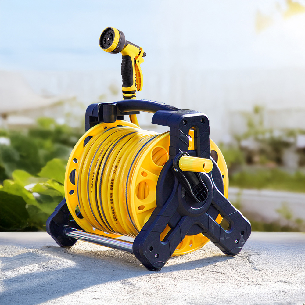 Living and Home 35m Portable Garden Hose Reel Cart Set Image 7