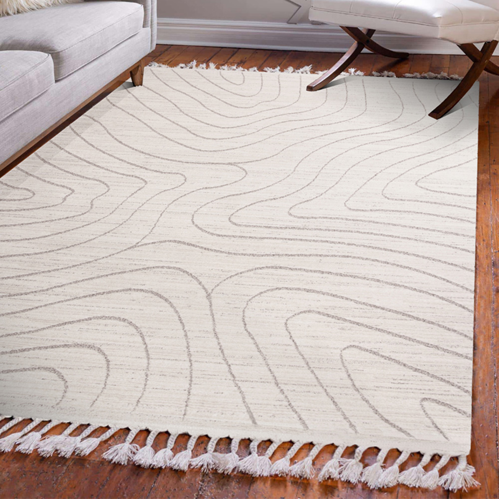 Esselle Home Arctic Contour Natural and Mink Rug 160 x 230cm Image 2