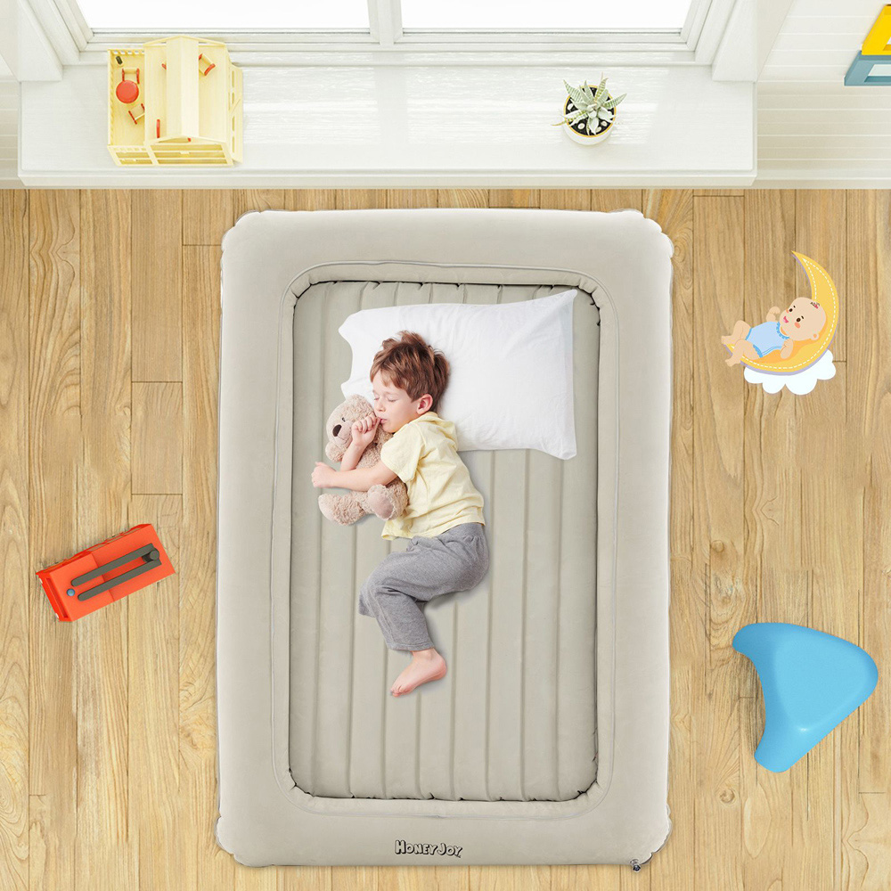 Costway Toddler Grey Inflatable Bed with Electric Pump Image 4