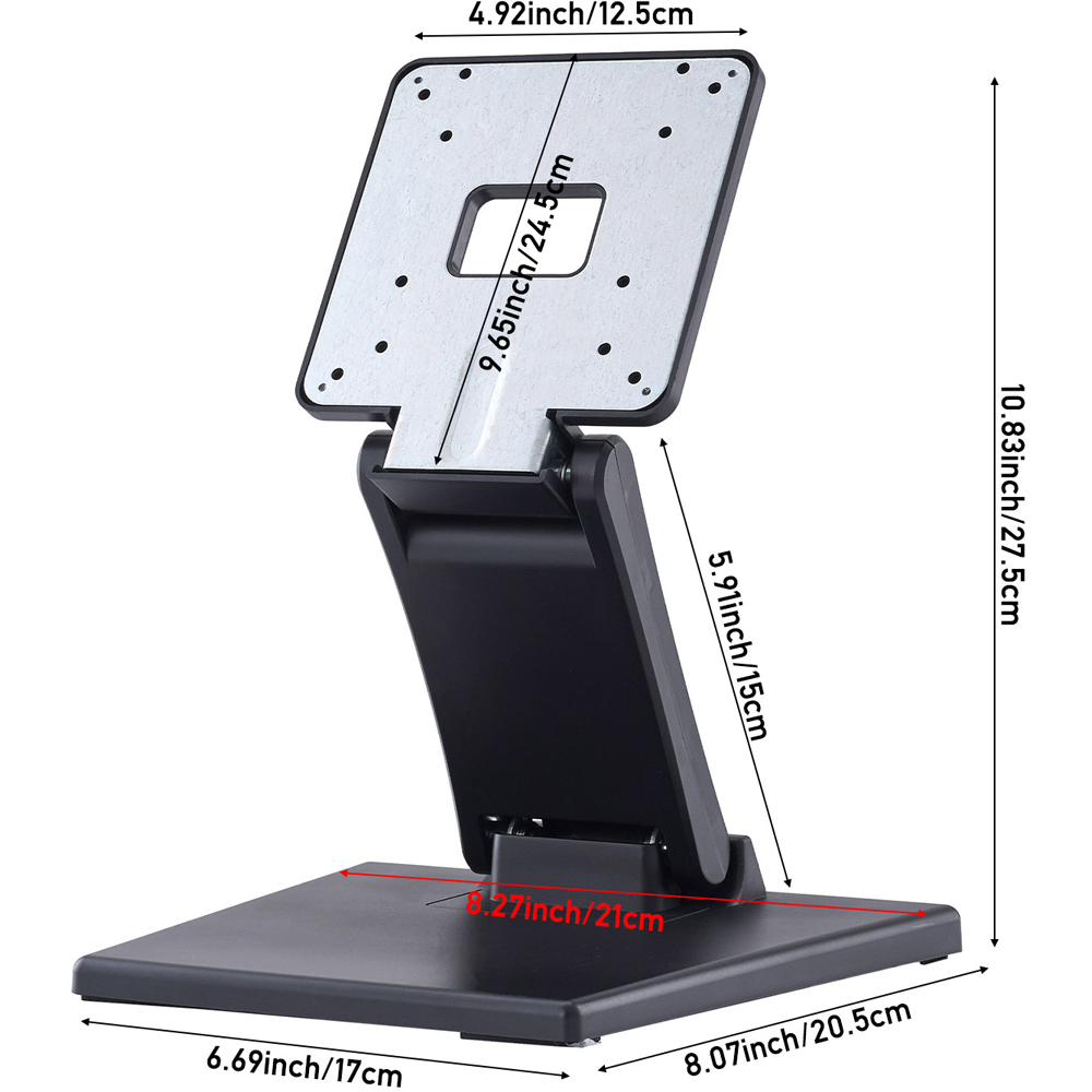 Living and Home 13 to 24 inch Black Adjustable Desktop Monitor Stand Image 6