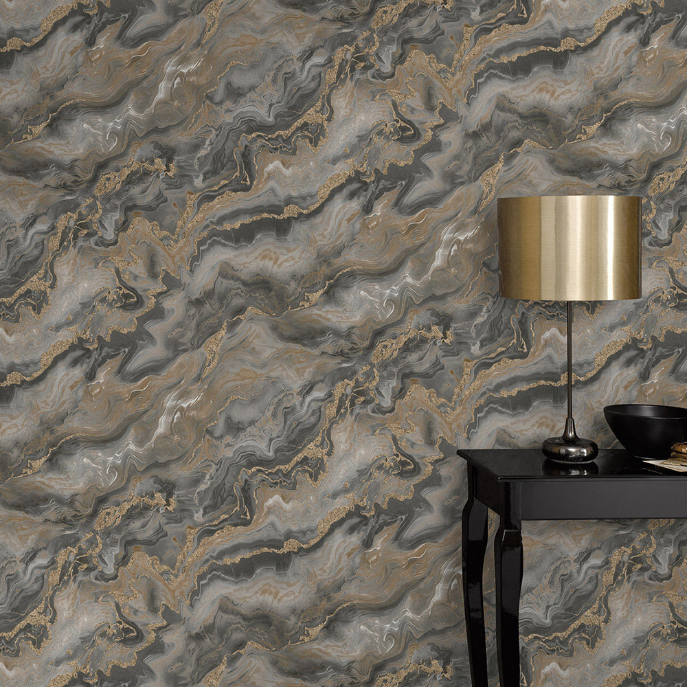 Elle Decoration Mystic Spell Taupe Vinyl Wallpaper by Erismann Image 4