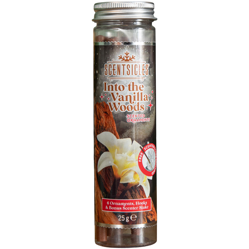 Samuel Alexander Into The Vanilla Woods Scented Christmas Scentsicles with Hooks 25g Image 1