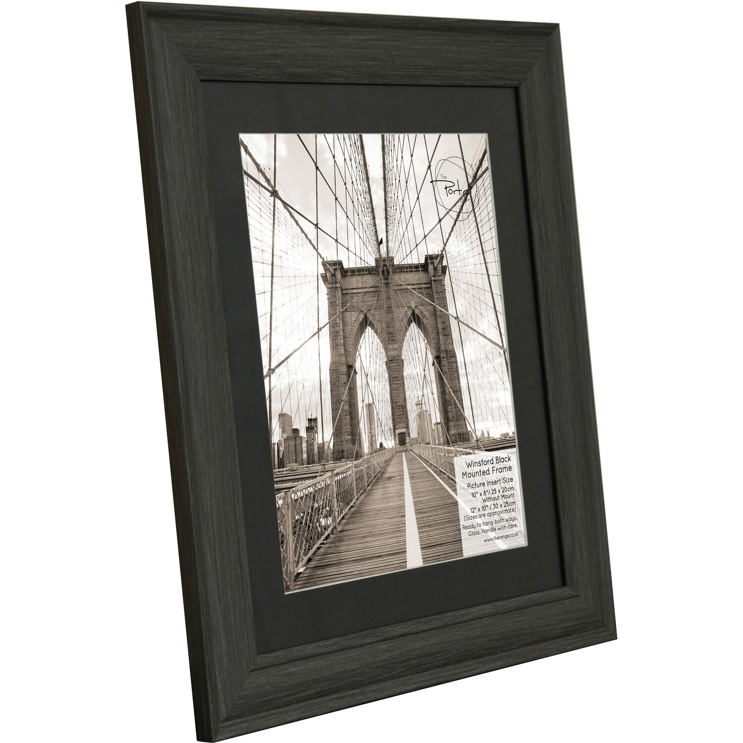 The Port. Co Gallery Winsford Black Mounted Photo Frame 10 x 8 inch Image 2