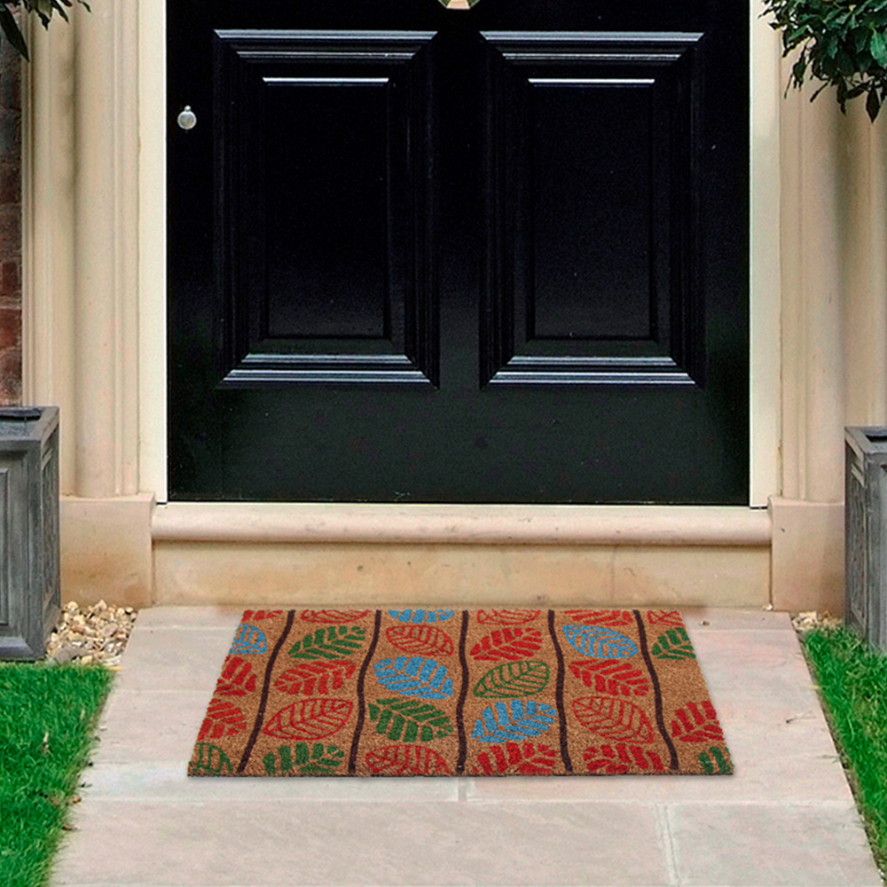 Coco Coir Early Leaves Coir Door Mat 45 x 75cm Wilko Coco Coir Early Leaves Coir Door Mat 45 x 75cm Wilko