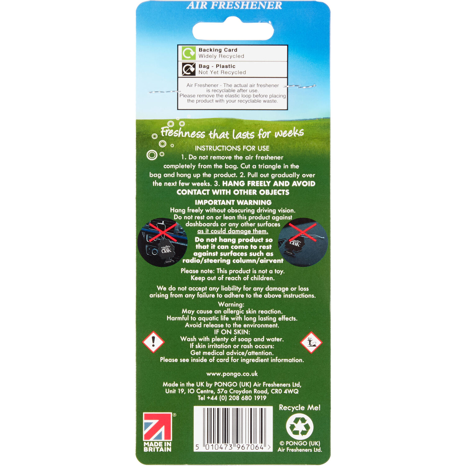 Mighty Oak Air Freshener - Cologne Image 3