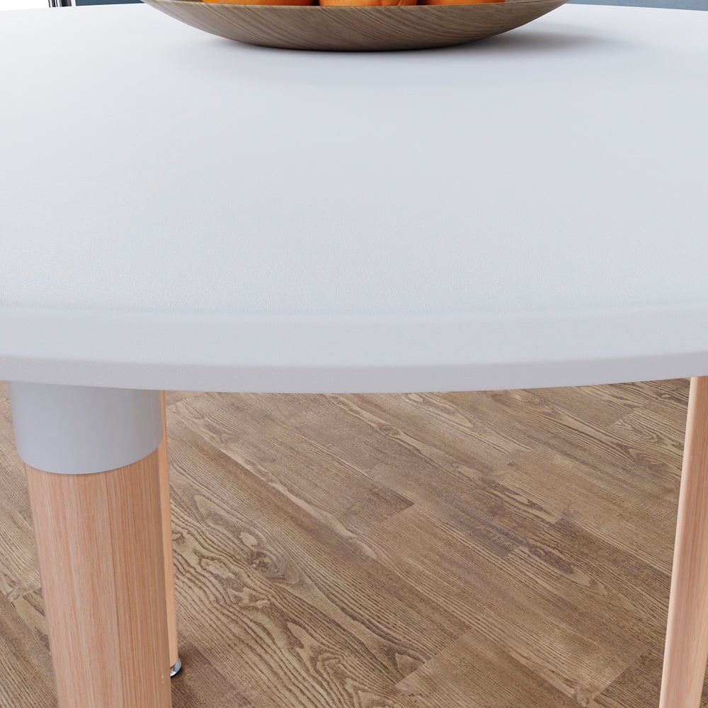 Vida Designs Batley 3 Seater Round Dining Table White Image 3